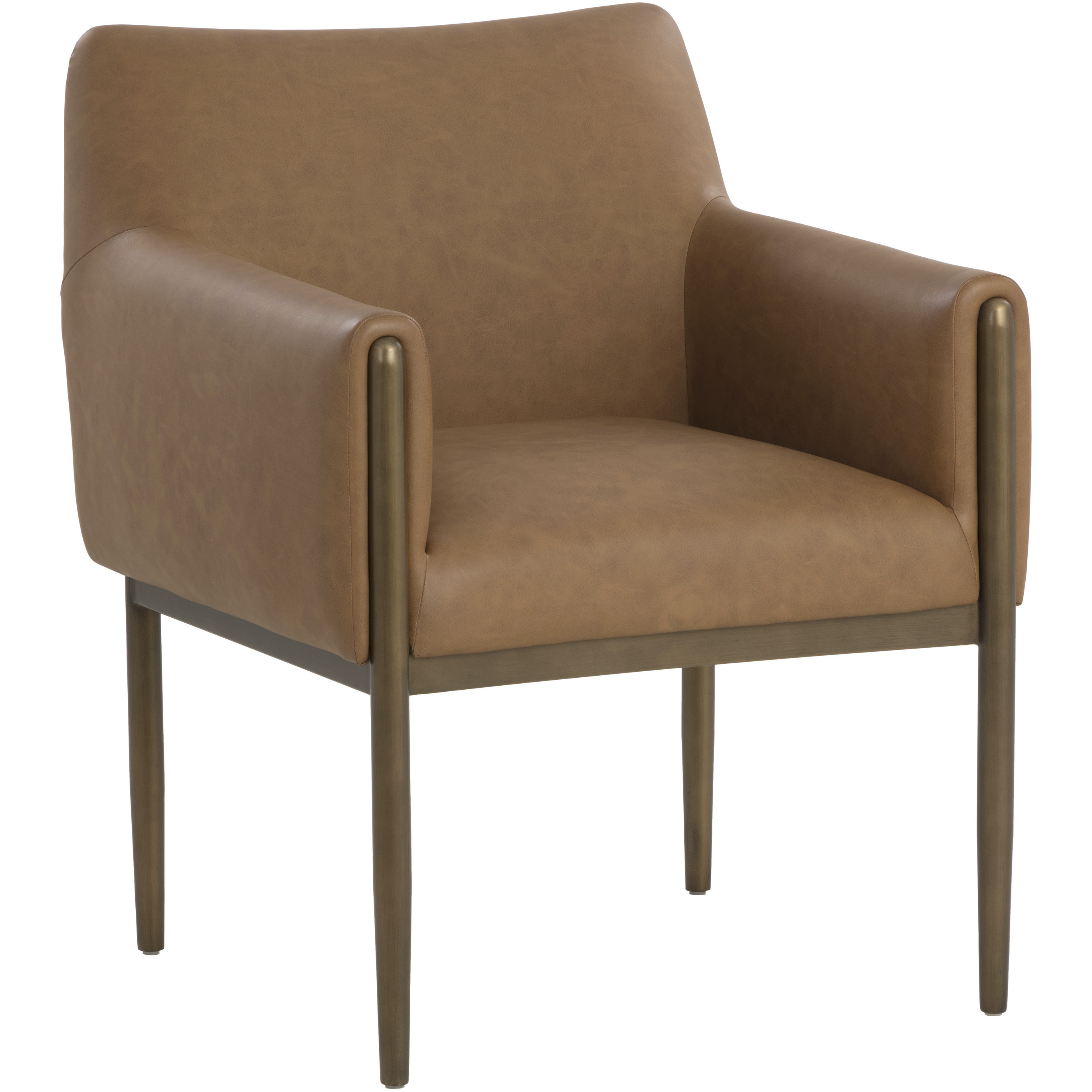 Olea Milliken Cognac Lounge Chair